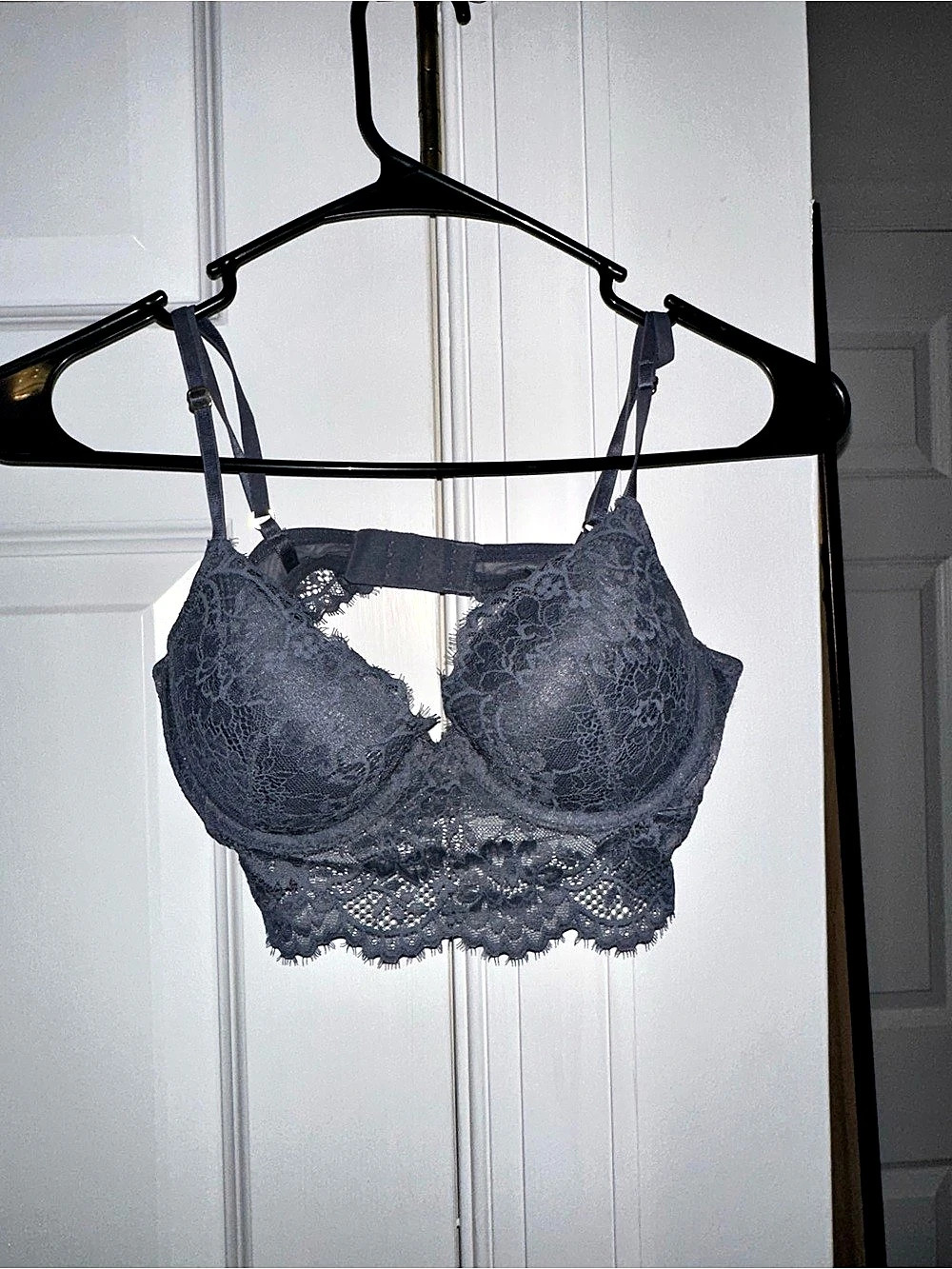 H&M Lace NEW Push-Up Bra Gray 34C